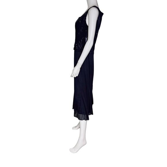 Alex Evenings Women’s Tea-Length Firework Sequin Jacket Dress Navy Sz 8 - Picture 4 of 9